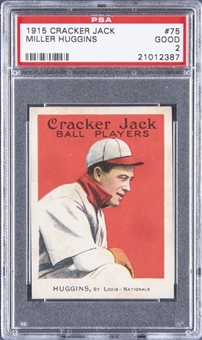 1915 Cracker Jack #75 Miller Huggins - PSA GD 2